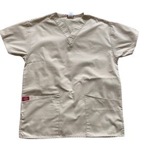 Dickies beige scrub shirt x small
